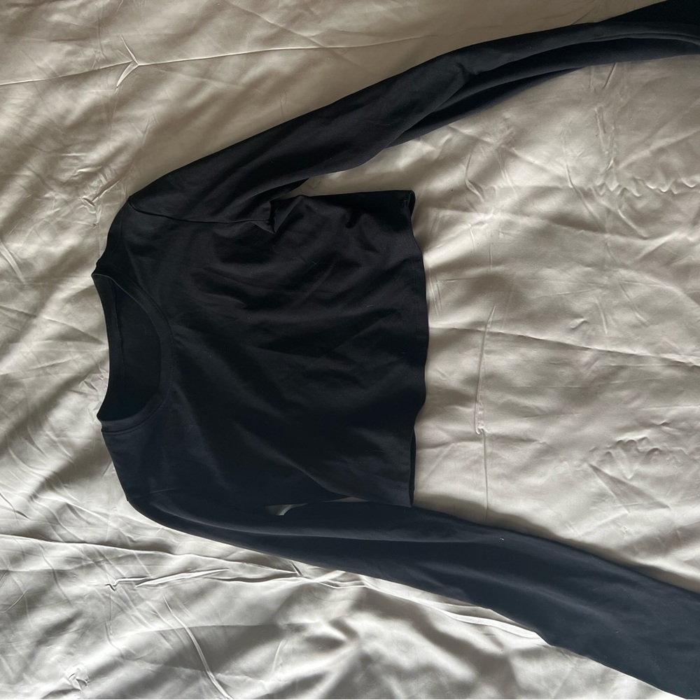 ALO YOGA LONG SLEEVE CROP TOP SZ S